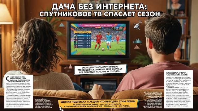 Дача без интернета: спутниковое ТВ спасает сезон